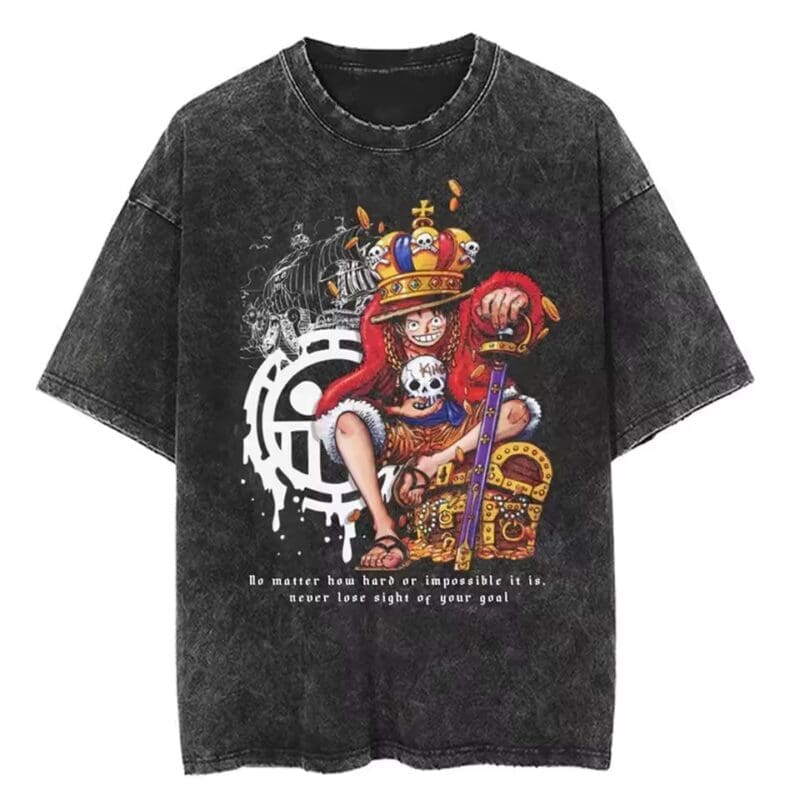 One Piece PIRATES Vintage Washed Cotton T-Shirts Series (15 Styles) - Image 2