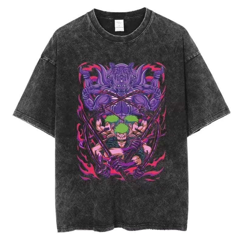 One Piece PIRATES Vintage Washed Cotton T-Shirts Series (15 Styles) - Image 9