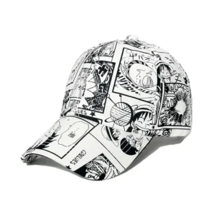 One Piece Cotton Hat / Snapback Cap (B/W)