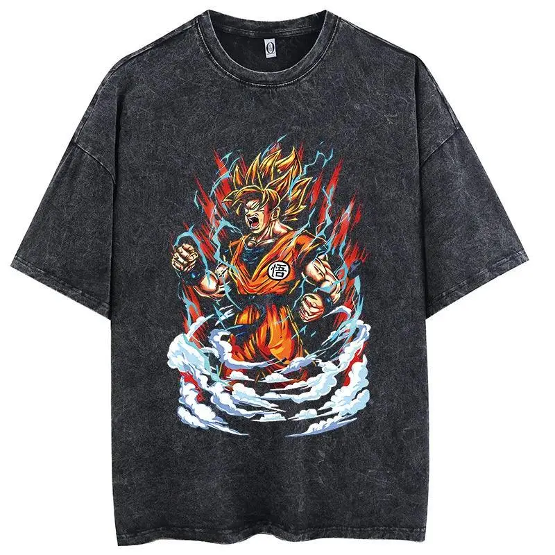 Dragon Ball Vintage Washed Cotton T-Shirts Series GO (16 Styles) - AnimeGo Store
