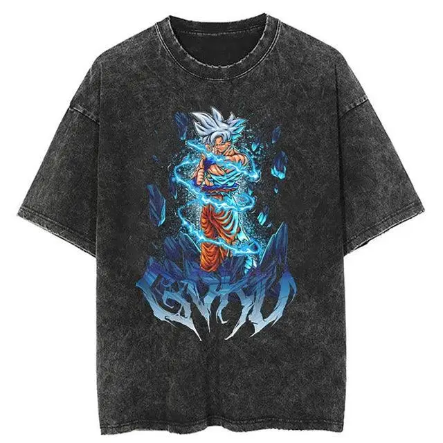Dragon Ball Vintage Washed Cotton T-Shirts Series GO (16 Styles) - AnimeGo Store