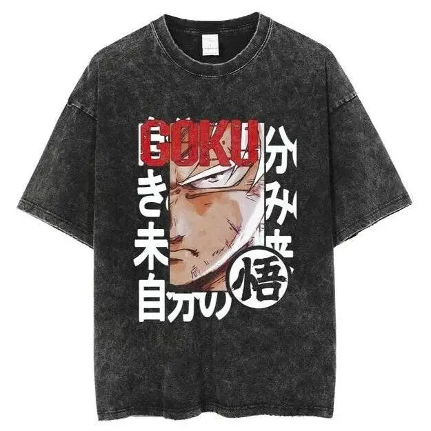 Dragon Ball Vintage Washed Cotton T-Shirts Series GO (16 Styles) - AnimeGo Store