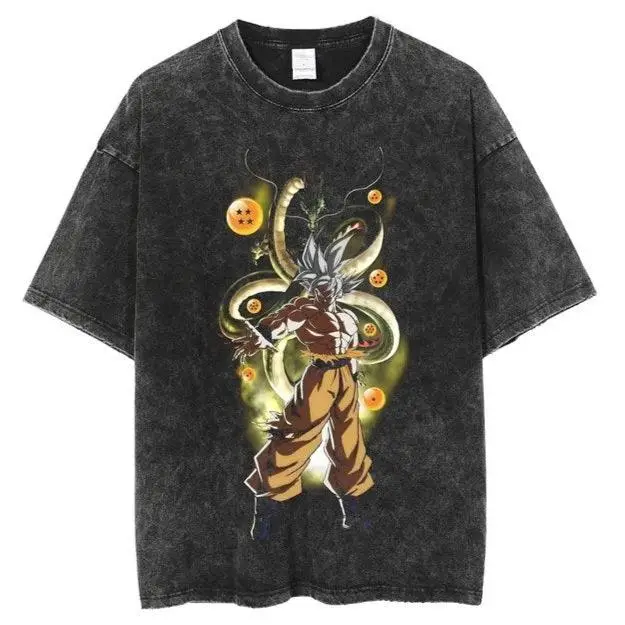 Dragon Ball Vintage Washed Cotton T-Shirts Series GO (16 Styles) - AnimeGo Store