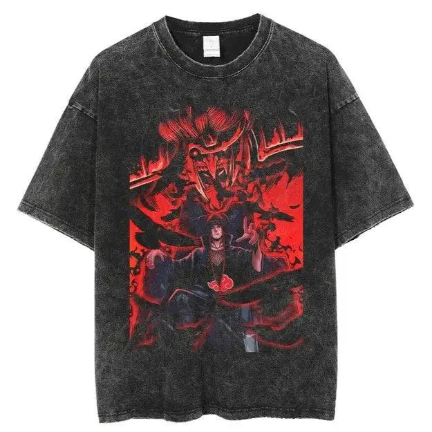 Naruto Vintage Washed Cotton T-Shirts Series B (16 Styles) - AnimeGo Store