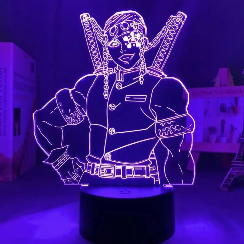 Demon Slayer 16-Color LED Touch + Remote Control Lamps (23 Styles) - AnimeGo Store