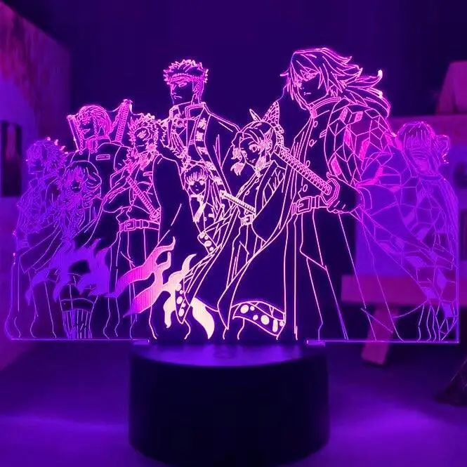 Demon Slayer 16-Color LED Touch + Remote Control Lamps (23 Styles) - AnimeGo Store
