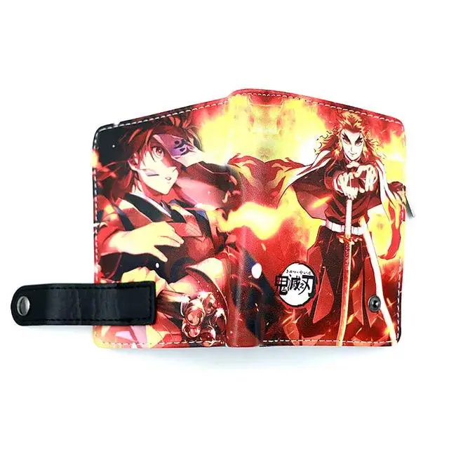 Demon Slayer PU Leather Button Wallets (7 Styles) - AnimeGo Store