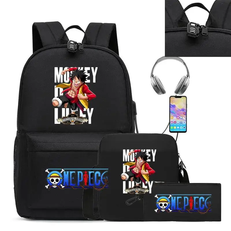 One Piece 3-Piece Set Backpacks (11 Styles) - AnimeGo Store