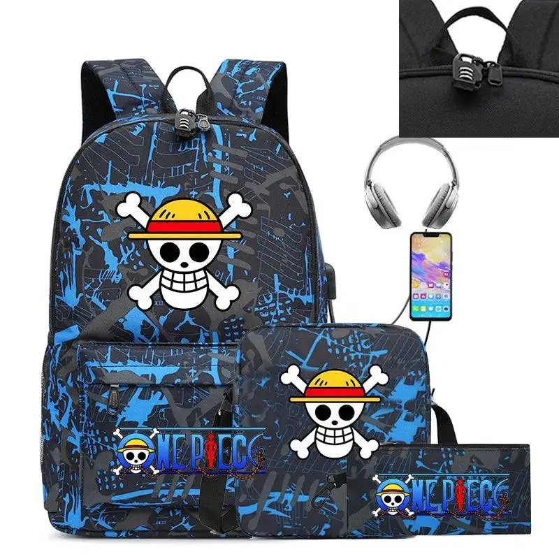 One Piece 3-Piece Set Backpacks (11 Styles) - AnimeGo Store