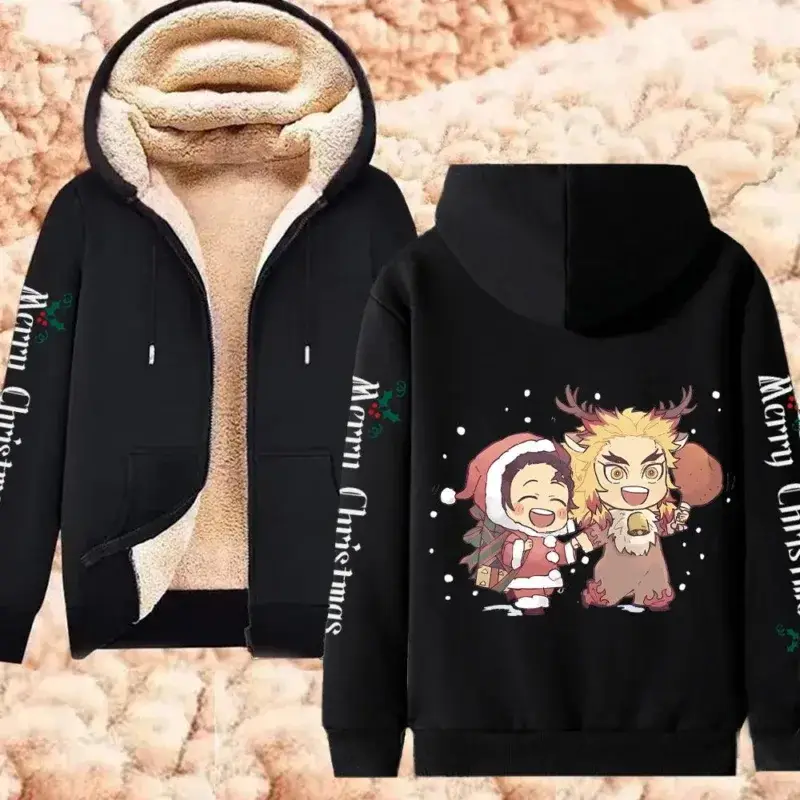 Christmas Anime Fleece Hoodie Jackets Limited Collection (6 Styles) - AnimeGo Store