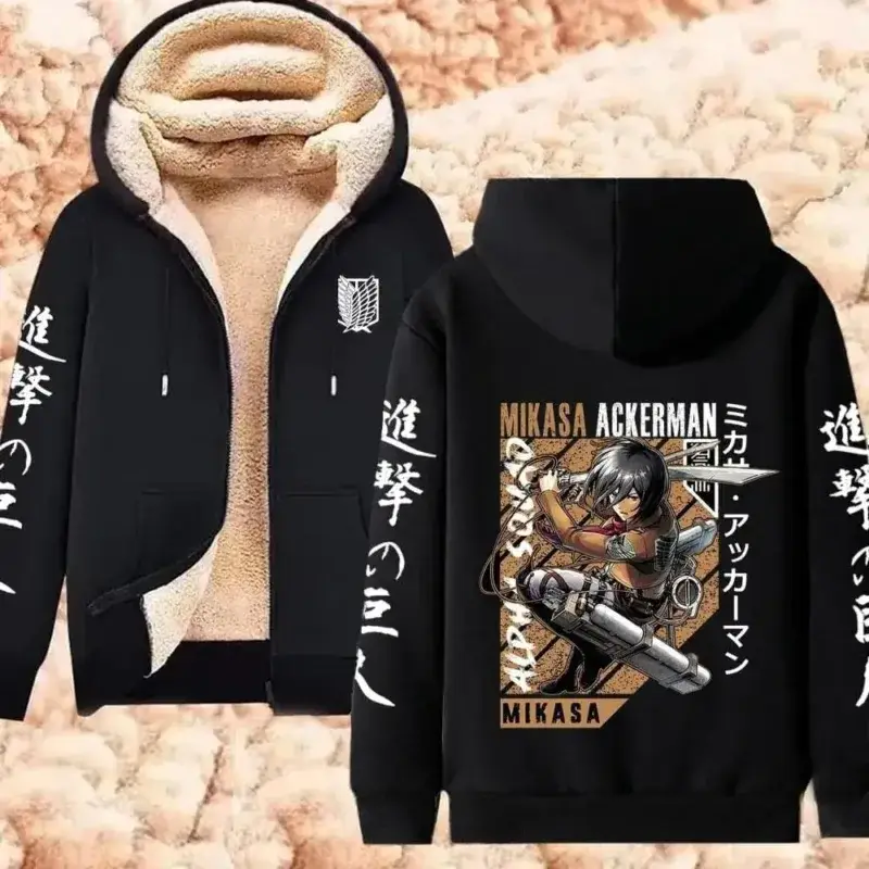 Attack On Titan Fleece Hoodie Jackets Collection (14 Styles) - AnimeGo Store
