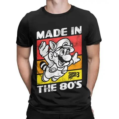 Super Mario Made in the 80s Cotton T-Shirts (6 Colors) - AnimeGo Store