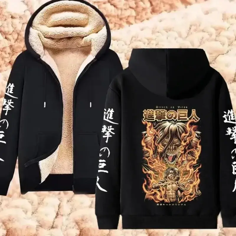 Attack On Titan Fleece Hoodie Jackets Collection (14 Styles) - AnimeGo Store