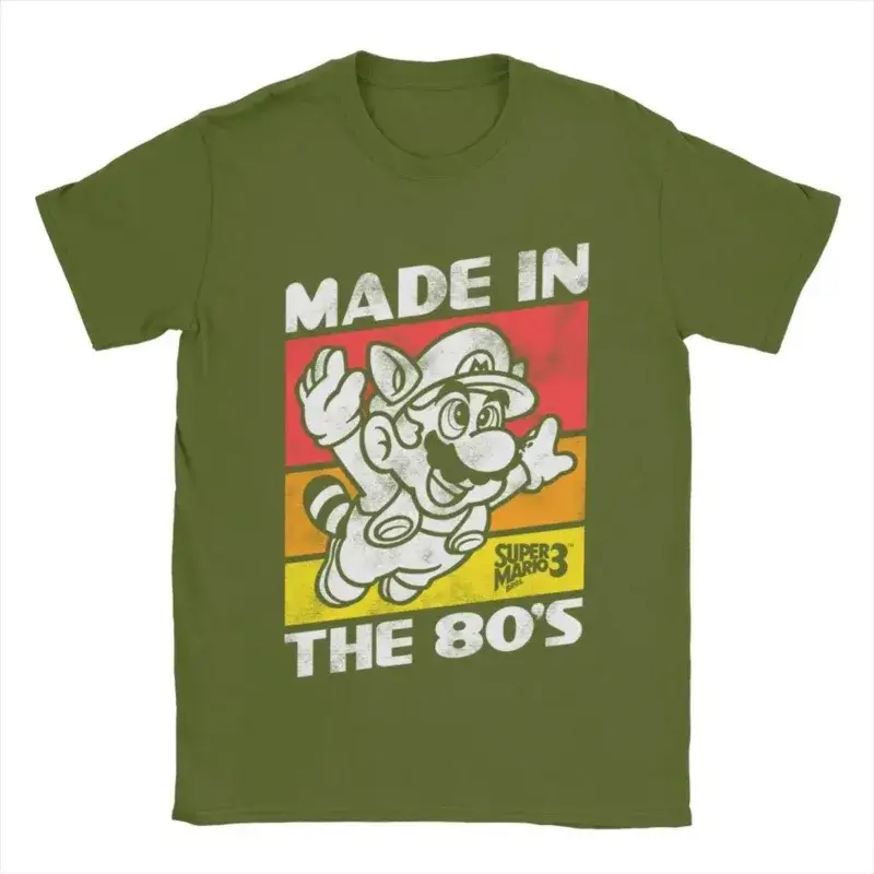 Super Mario Made in the 80s Cotton T-Shirts (6 Colors) - AnimeGo Store