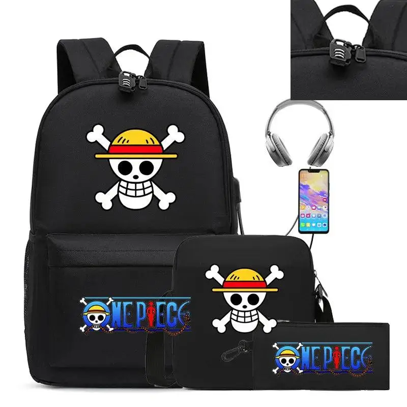 One Piece 3-Piece Set Backpacks (11 Styles) - AnimeGo Store