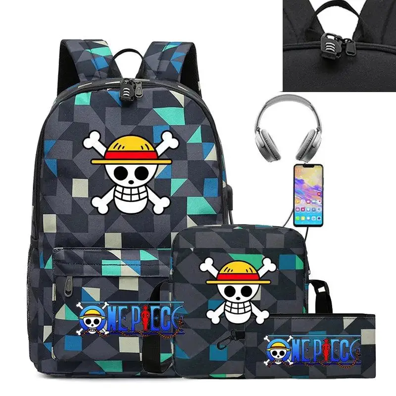 One Piece 3-Piece Set Backpacks (11 Styles) - AnimeGo Store