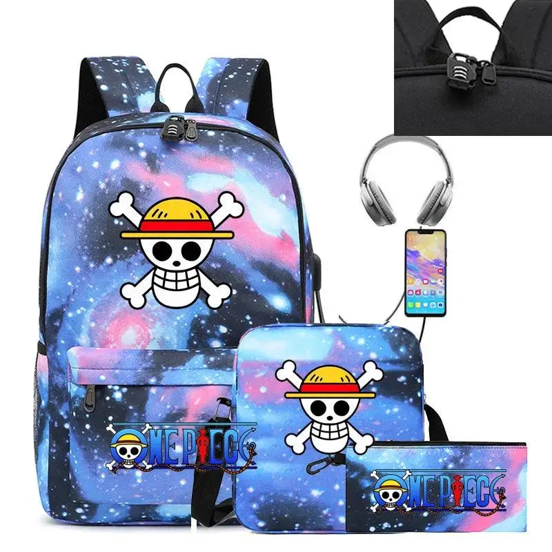 One Piece 3-Piece Set Backpacks (11 Styles) - AnimeGo Store