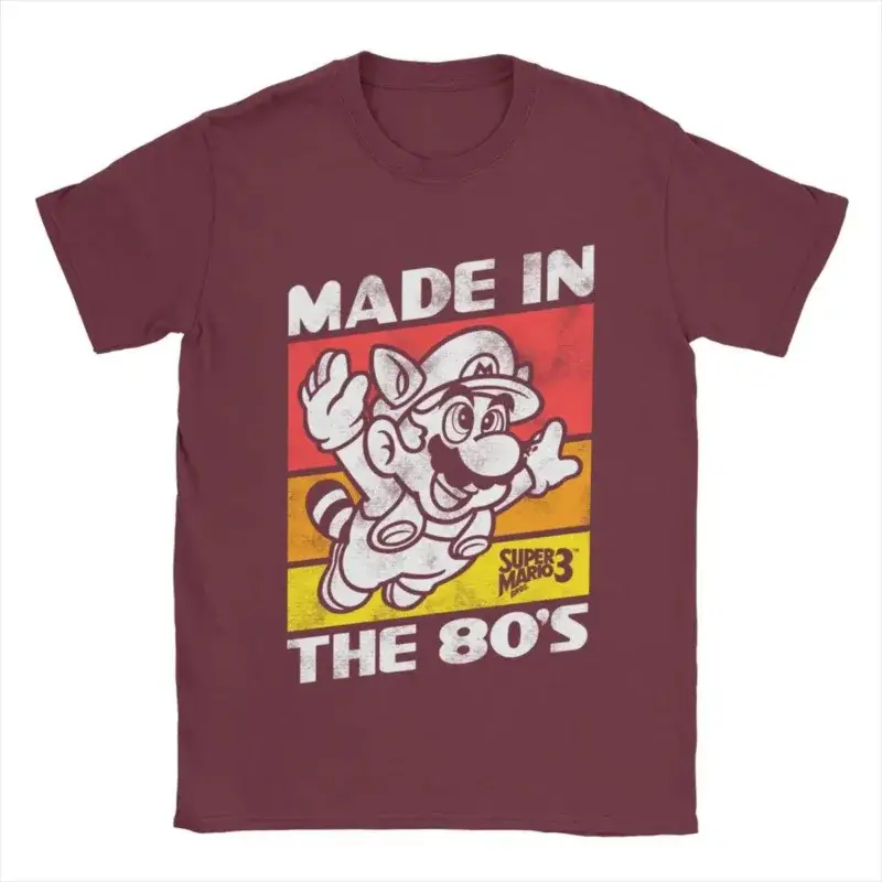 Super Mario Made in the 80s Cotton T-Shirts (6 Colors) - AnimeGo Store