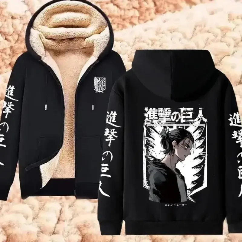 Attack On Titan Fleece Hoodie Jackets Collection (14 Styles) - AnimeGo Store