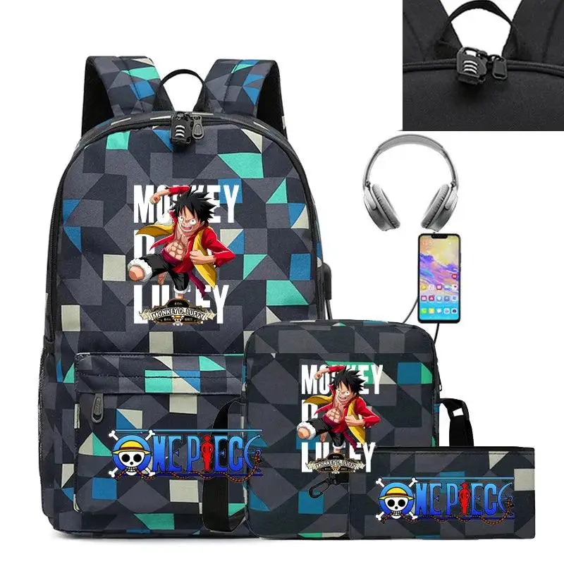 One Piece 3-Piece Set Backpacks (11 Styles) - AnimeGo Store