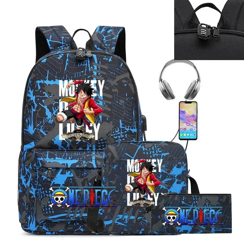 One Piece 3-Piece Set Backpacks (11 Styles) - AnimeGo Store