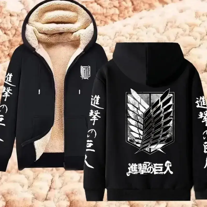 Attack On Titan Fleece Hoodie Jackets Collection (14 Styles) - AnimeGo Store
