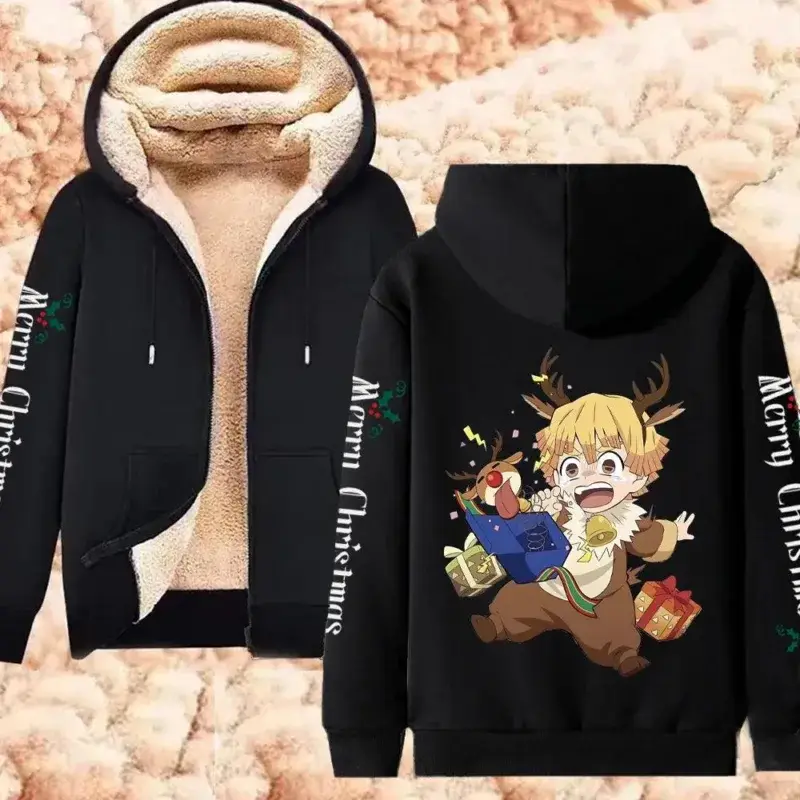 Christmas Anime Fleece Hoodie Jackets Limited Collection (6 Styles) - AnimeGo Store