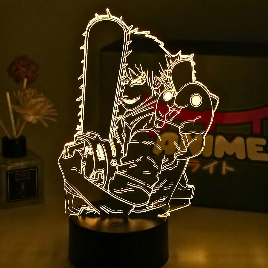Chainsaw Man 16-Color LED Touch + Remote Control Lamps (5 Styles) - AnimeGo Store