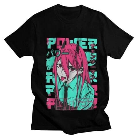 Chainsaw Man Power Cotton T-Shirts (4 Colors) - AnimeGo Store