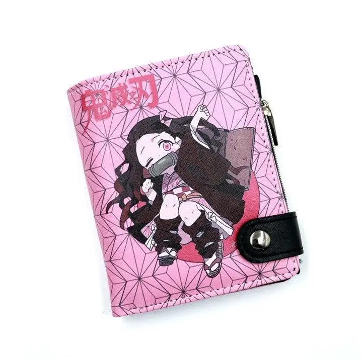 Demon Slayer Chibi PU Leather Button Wallets (7 Styles) - AnimeGo Store