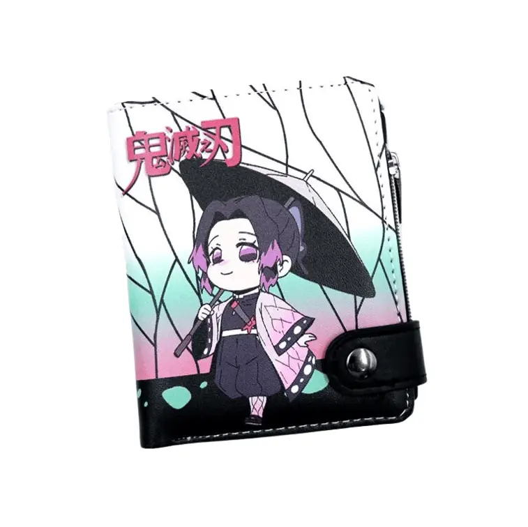 Demon Slayer Chibi PU Leather Button Wallets (7 Styles) - AnimeGo Store