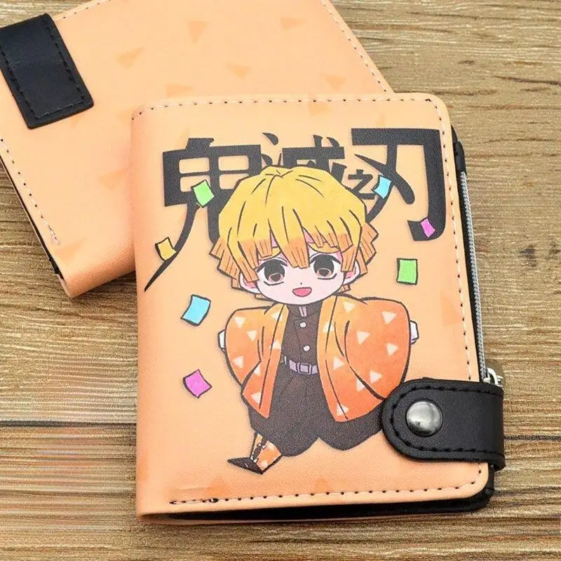 Demon Slayer Chibi PU Leather Button Wallets (7 Styles) - AnimeGo Store