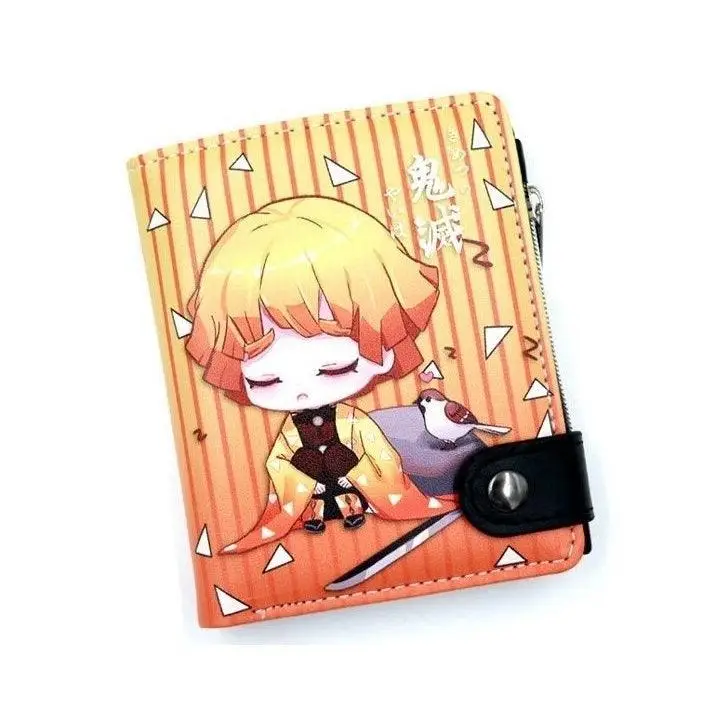 Demon Slayer Chibi PU Leather Button Wallets (7 Styles) - AnimeGo Store