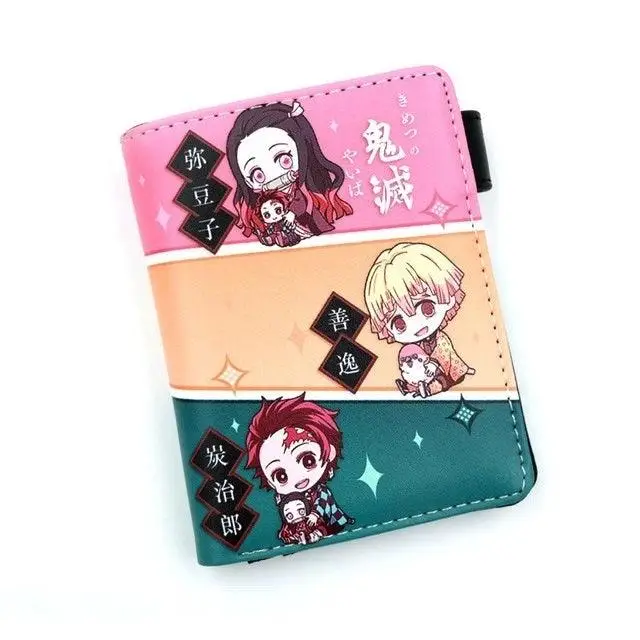 Demon Slayer Chibi PU Leather Button Wallets (7 Styles) - AnimeGo Store