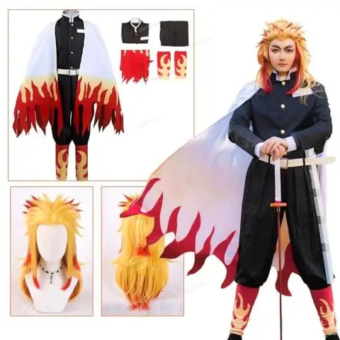 Demon Slayer Kyojuro Rengoku Cosplay Costume - AnimeGo Store
