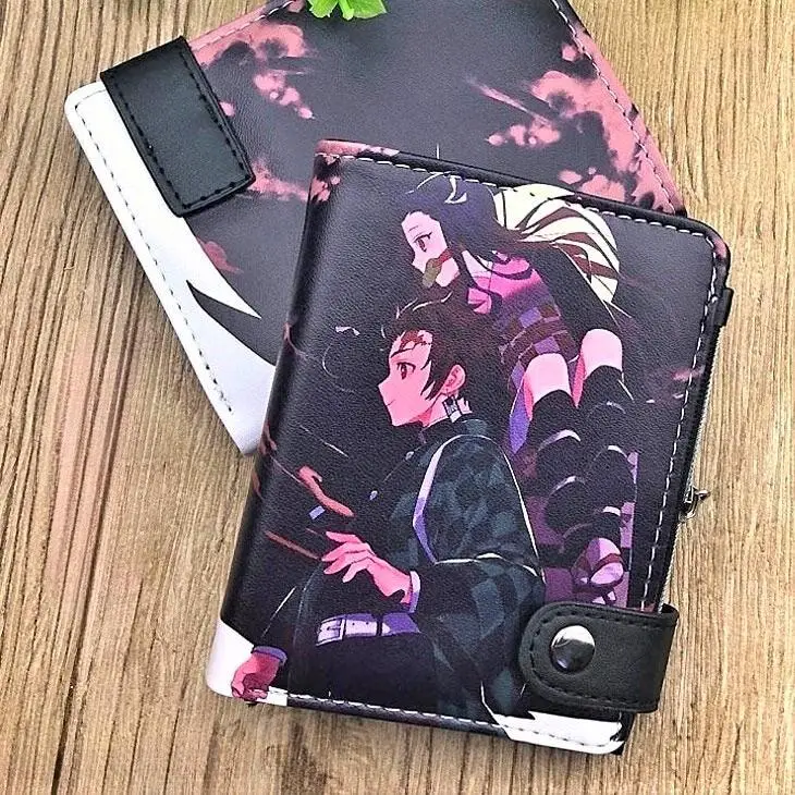Demon Slayer PU Leather Button Wallets (7 Styles) - AnimeGo Store