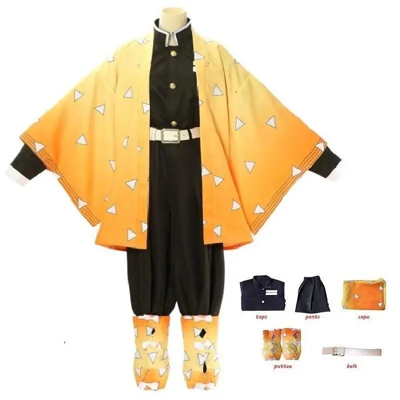 Demon Slayer Zenitsu Agatsuma Cosplay Costume - AnimeGo Store