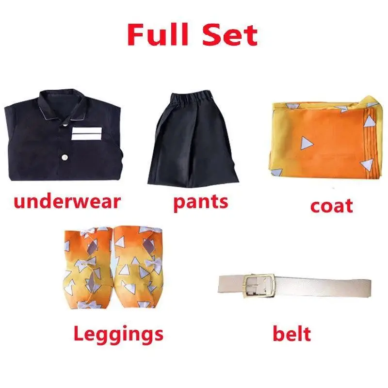 Demon Slayer Zenitsu Agatsuma Cosplay Costume - AnimeGo Store