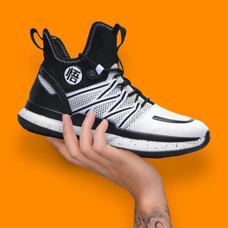 Dragon Ball Goku Symbol High Top Shoes / Sneakers (Black) - AnimeGo Store
