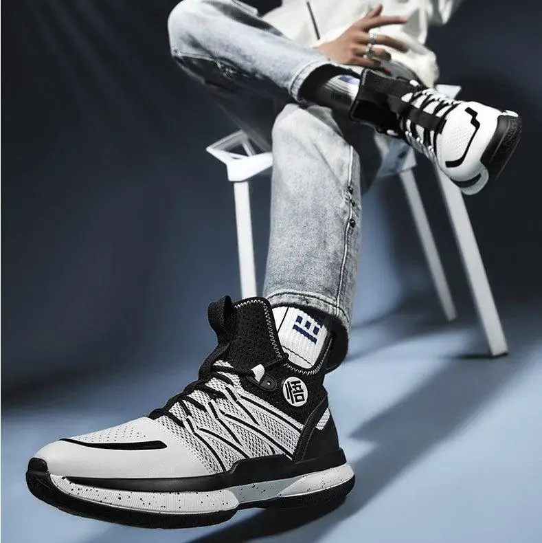 Dragon Ball Goku Symbol High Top Shoes / Sneakers (Black) - AnimeGo Store