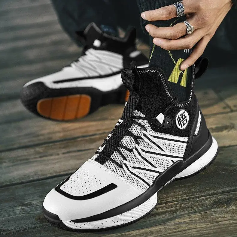Dragon Ball Goku Symbol High Top Shoes / Sneakers (Black) - AnimeGo Store
