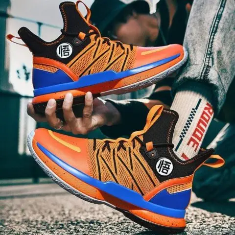 Dragon Ball Goku Symbol High Top Shoes / Sneakers (Orange) - AnimeGo Store