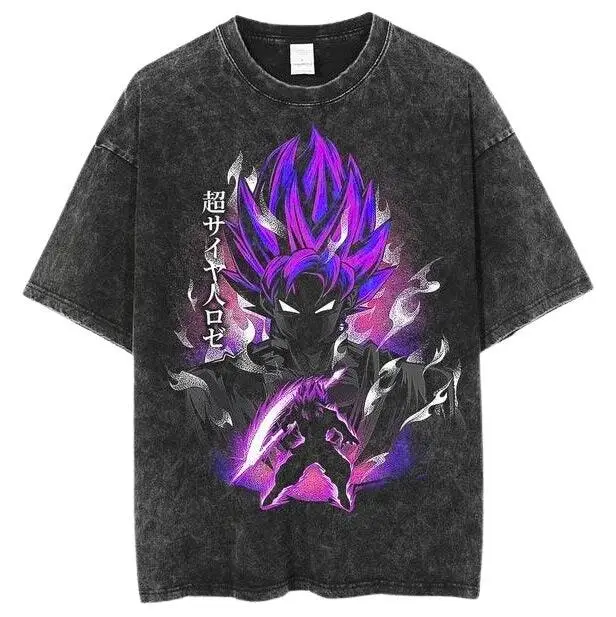Dragon Ball Vintage Washed Cotton T-Shirts Series KI (16 Styles) - AnimeGo Store