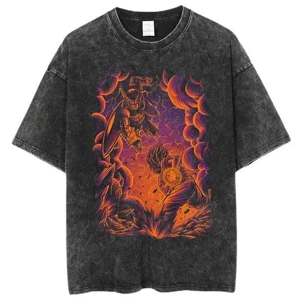 Dragon Ball Vintage Washed Cotton T-Shirts Series KI (16 Styles) - AnimeGo Store