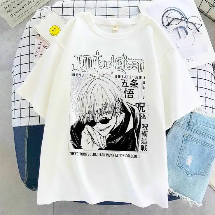 Jujutsu Kaisen Satoru Gojo T-Shirts (B/W) - AnimeGo Store