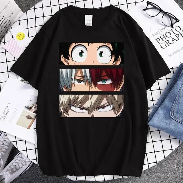 My Hero Academia Izuku/Shoto/Katsuki Cotton T-Shirts (4 Colors) - AnimeGo Store