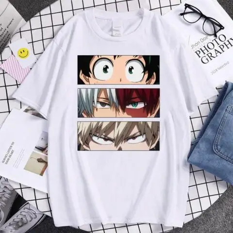 My Hero Academia Izuku/Shoto/Katsuki Cotton T-Shirts (4 Colors) - AnimeGo Store
