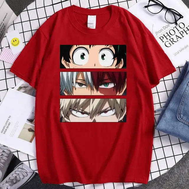 My Hero Academia Izuku/Shoto/Katsuki Cotton T-Shirts (4 Colors) - AnimeGo Store