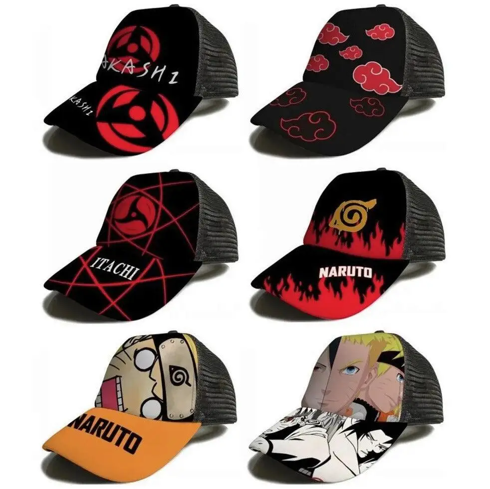 Naruto Black Cotton Hat / Snapback Cap - AnimeGo Store