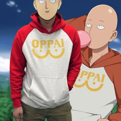 One Punch Man Saitama Oppai Hoodie (3 Colors) - AnimeGo Store